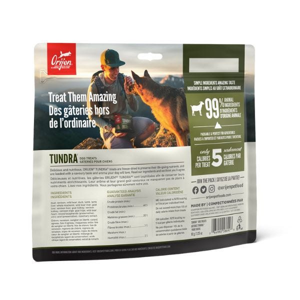 Orijen tundra shop dog treats