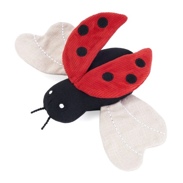 Buy ZippyPaws EcoZippy Corduroy Critter Plush Dog Toy Ladybug in