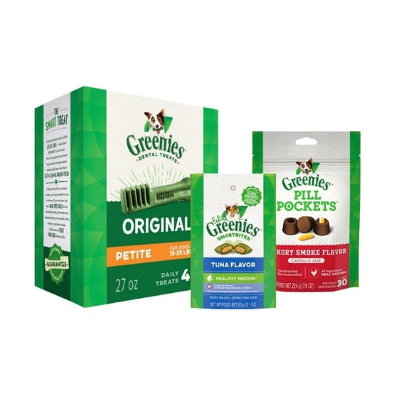20% OFF Select Greenies Dental Treats for Dogs & Cats